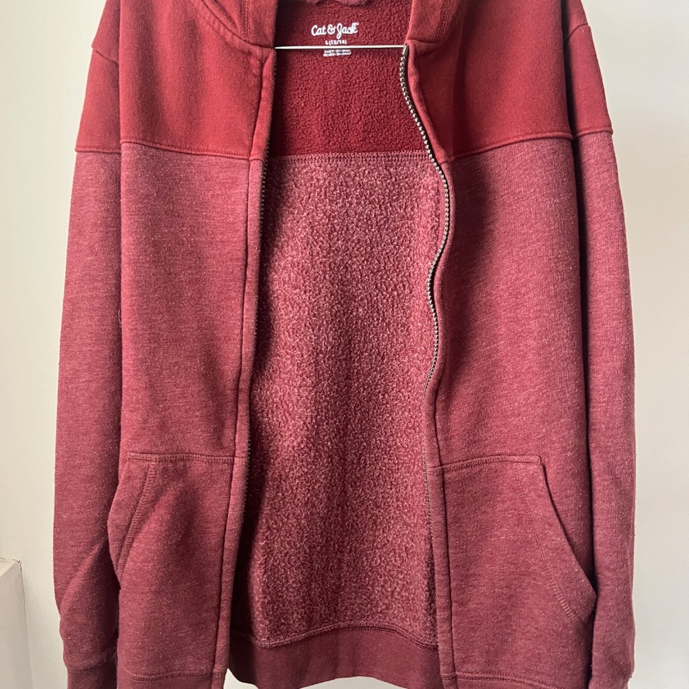 Crimson Cat & Jack red pants & hoodie combo